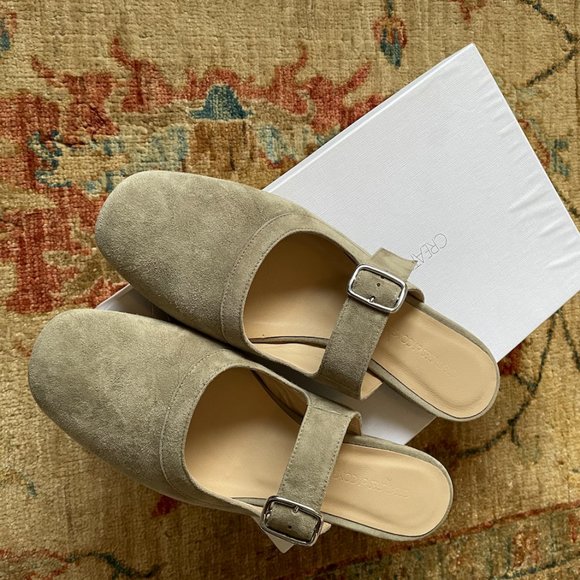 CREATURES OF COMFORT Women's Lucca Suede Mary Jane Mules In Mink Size 39 - Picture 1 of 4